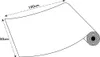 A rolled-up sheet of white matte furniture film with dimensions indicated. Produktbild-Vorschau