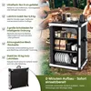 Izrielar Cucina da campeggio pieghevole con 3 cassetti, box Anteprima dell’immagine prodotto 4