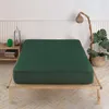 Vency Premium Jersey Spannbettlaken 100x200cm Dunkelgrün - Produktbild-Vorschau 1