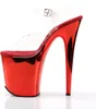 FLAMINGO-808 Damen Sandale von Pleaser, Transparent Rot , Produktbild-Vorschau 3