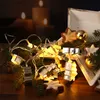 LED Lichterkette mit silbernen Baum Backförmchen - 8 warmweiße LED - Batteriebetrieb - L: 1,4m Produktbild-Vorschau