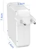 A white power adapter with dimensions indicated by blue lines and text. Produktbild-Vorschau