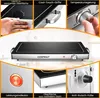 Collage of images showing a grill/hot plate and its features. Podgląd zdjęcia produktu