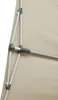A close-up view of the frame and fabric of a beige umbrella. Produktbild-Vorschau
