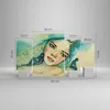 Bild auf Leinwand - Leinwandbild - 4 Teile - Aquarell Frau Produktbild-Vorschau 3