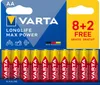 Longlife Max Power AA, lot de 10 (8+2) Voir les images du produit 1