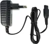 A black power adapter with a European plug and a black cable with a connector. Produktbild-Vorschau