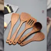 5er Kochlöffel Set aus Holz Küchenhelfer Löffel Set zum Produktbild-Vorschau 2