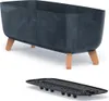 A planter with wooden legs and a separate tray. Náhled obrázku produktu