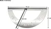 A silver sundial with Roman numerals and dimensions indicated by measurement lines and text. Produktbild-Vorschau