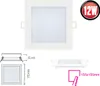 12W LED Slim Panel Deckenleuchte Einbauleuchte Deckenlampe Produktbild-Vorschau 2