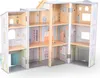 A multi-story wooden dollhouse with various rooms and details. Anteprima dell’immagine prodotto