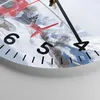 Wanduhr - Rund - Glasuhr - Hubschrauber Berge Gipfel Winter Produktbild-Vorschau 5
