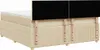 vidaXL Boxspringbett mit Matratze Creme 200x200 cm Stoff Produktbild-Vorschau 6