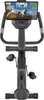 An exercise bike with a tablet mounted on the handlebars displaying a cycling simulation. Produktbild-Vorschau
