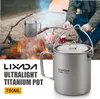 Ultraľahký 750ml titánový hrniec Prenosný titánový hrnček Náhľad obrázku produktu 5