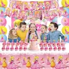 10 Personen Geburtstagsdeko Set Prinzessin Partygeschirr Produktbild-Vorschau 1