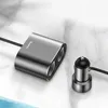 A car charger splitter and its plug are shown on a marble-like surface. Produktbild-Vorschau