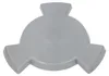 A single gray plastic part with three prongs extending from a central circular base. Anteprima dell’immagine prodotto