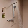 HOROW Regendusche Set mit Thermostatarmatur, Grau Duschset Produktbild-Vorschau 1