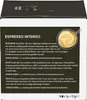 The image shows the side panel of a Nescafé Dolce Gusto Espresso Intenso coffee capsule box, featuring product descriptions in multiple languages and an image of a prepared espresso. Produktbild-Vorschau