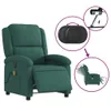 vidaXL Fauteuil de massage électrique vert foncé velours Voir les images du produit 6