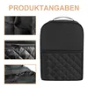 A collage showing a black protective cover for an ice cream maker, with close-up views of its pockets, zipper, and straps. Produktbild-Vorschau