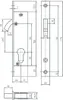 Schiebetürschloss mit Bogenriegel,PZ,DM 20,Stulp 176x20x3 Produktbild-Vorschau 1