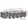Design 13-tlg. Garten-Essgruppe mit Kissen Schwarz Poly Produktbild-Vorschau 8