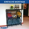 DanDiBo Getränkekistenregal 6 Kisten mit Ablage Metall Produktbild-Vorschau 5