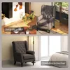 HOMCOM Fauteuil de salon, fauteuil capitonné avec pieds en Voir les images du produit 8