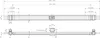 Technical drawing of a door lock with dimensions. Produktbild-Vorschau