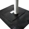 A close-up view of a black flat roof overflow pipe fitting with a white pipe inserted. Produktbild-Vorschau