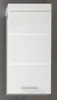 A white cabinet with a sleek, modern design is mounted on a grey wall. It features horizontal lines breaking up the front panel and a single silver handle at the bottom. Náhľad obrázku produktu