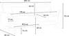 A line drawing of a sofa with dimensions indicated by measurement lines and text. Voir les images du produit