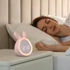 Hasenwecker Mit Nachtlicht Rosa, Digitale LED-Anzeige, Für Produktbild-Vorschau 5