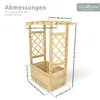 holz4home® Pflanzkasten S mit Dach aus Tannenholz inkl. Produktbild-Vorschau 7