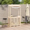 An outdoor bar setup with a wooden bar, stools, and an umbrella. Podgląd zdjęcia produktu