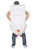 Divertente costume gonfiabile da bagno per adulti grigio - Anteprima dell’immagine prodotto 4
