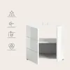 Vira meuble sous lavabo 2 portes blanc brillant, blanc. Voir les images du produit 9