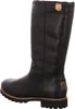 A side view of a black leather boot. Voir les images du produit
