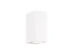 A white rectangular outdoor wall light fixture is shown against a white background. Produktbild-Vorschau
