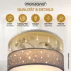 MONZANA® Plafonnier Ciel étoilé Rond Ø 38cm Abat-jour Tissu Voir les images du produit 4