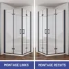 IMPTS Duschkabine Eckeinstieg 90x90cm Mattschwarz Dusche Produktbild-Vorschau 11