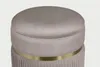 Hocker Zora 300 2er-Set Taupe / Gold Produktbild-Vorschau 5