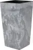 A tall, square planter with a marble-like gray pattern. Anteprima dell’immagine prodotto