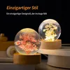 Nachtlicht in Blumenform mit Kristallkugel, 2,4 Zoll großes Produktbild-Vorschau 3