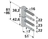 Einbohrband höhenverstellbar 81-86 mm Ø 16 mm, verzinkt, 1 Produktbild-Vorschau 5