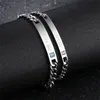 2er Set Luxus Partnerarmband Armband Silber "Her King - His Produktbild-Vorschau 3