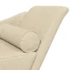 vidaXL Chaiselongue mit Kissen Creme Stoff Produktbild-Vorschau 6